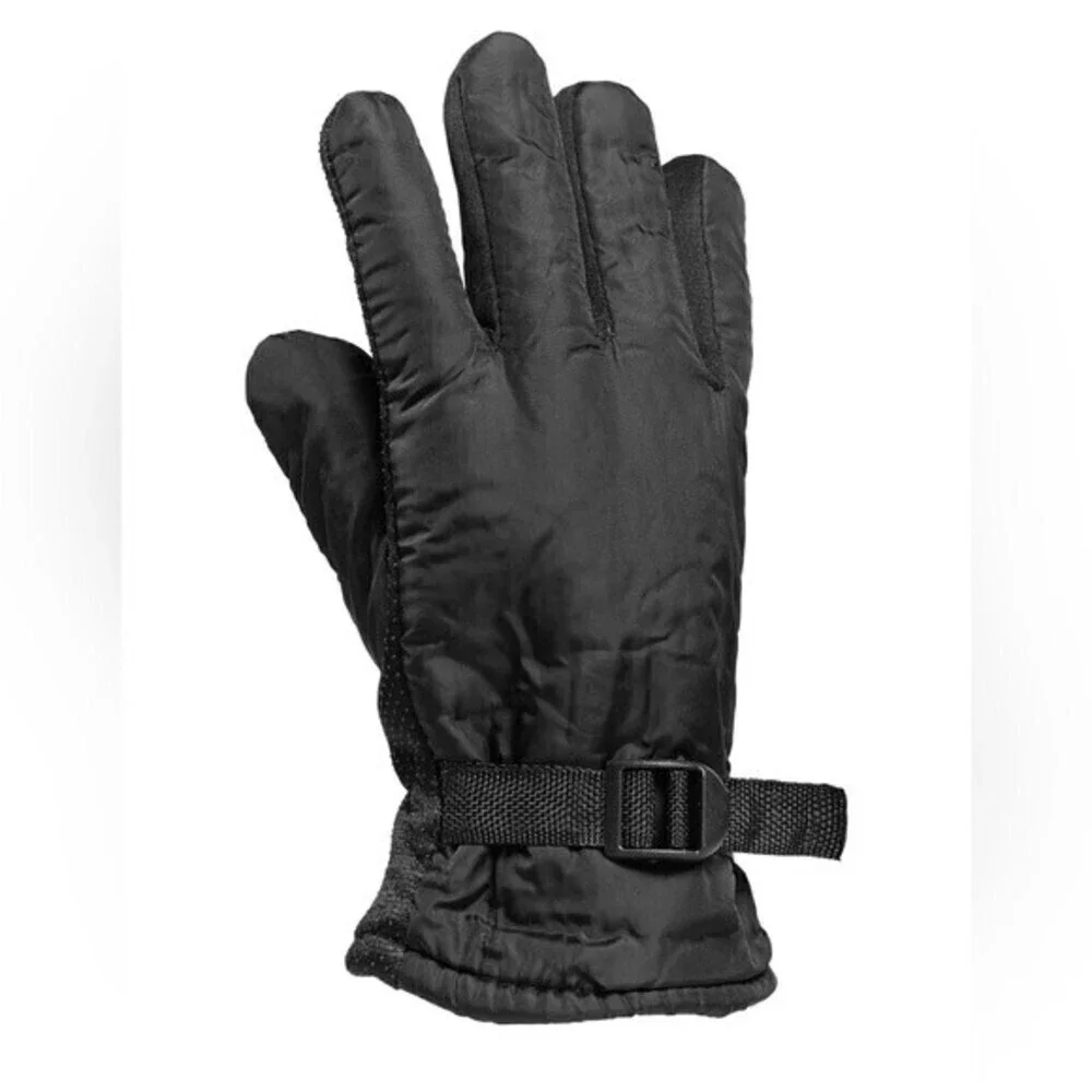 Yacht & Smith Winter Ski Gloves Fleece Lined Adjustable Strap Water Resistance.